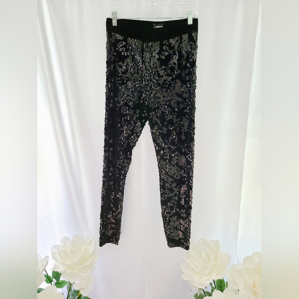 Express High Rise Sequin Leggings - Picture 3 of 6